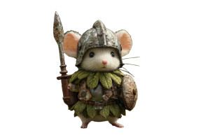 Tiny Mouse Knight Vinyl Car Decal Sticker – Waterproof & UV-Resistant 8"