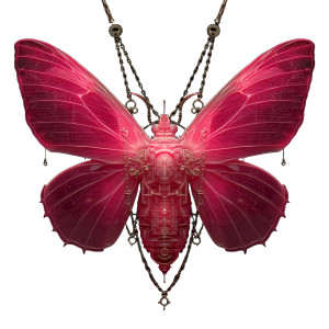 Chained Butterfly Design Vinyl Car Decal Sticker – Waterproof & UV-Resistant 8"