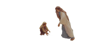 Young Jesus And Mary Vinyl Car Decal Sticker – Waterproof & UV-Resistant 8"