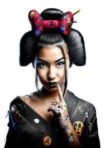 Geisha Vinyl Car Decal Sticker – Waterproof & UV-Resistant 8" Geisha Vinyl Car Decal Sticker – Waterproof & UV-Resistant 8"