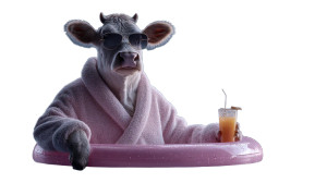 Cow In Sunglasses V2 Vinyl Car Decal Sticker – Waterproof & UV-Resistant 8"