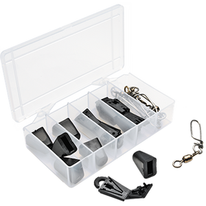 Secure Fast Black Downrigger Cable Terminator Set | 6 Steel Snap Swivels | Ideal for Salt & Fresh Water