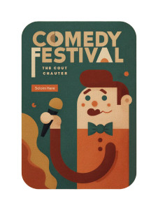 Comedy Festival Poster Vinyl Car Decal Sticker – Waterproof & UV-Resistant 8"