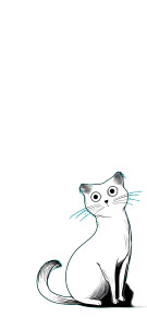 Playful Teal Cat Vinyl Car Decal Sticker – Waterproof & UV-Resistant 8"