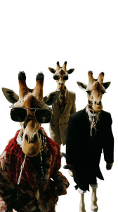 Stylish Dancing Giraffes Vinyl Car Decal Sticker – Waterproof & UV-Resistant 8"