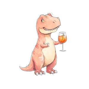 Dinosaur With Aperol Vinyl Car Decal Sticker – Waterproof & UV-Resistant 8" Dinosaur With Aperol Vinyl Car Decal Sticker – Waterproof & UV-Resistant 8"