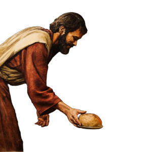 Jesus Baking Bread Vinyl Car Decal Sticker – Waterproof & UV-Resistant 8"