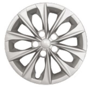 Silver 10 Spoke Wheel Covers | 16 Inch | Set of 4, Camry 2015-2017