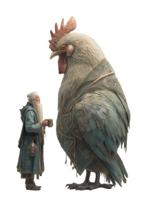 Gandalf And Rooster Vinyl Car Decal Sticker – Waterproof & UV-Resistant 8"