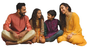 Deepavali Family Gathering Vinyl Car Decal Sticker – Waterproof & UV-Resistant 8"