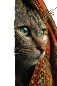 Mysterious Viking Cat Vinyl Car Decal Sticker – Waterproof & UV-Resistant 8"