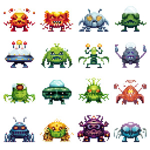 Modern Space Invaders Vinyl Car Decal Sticker – Waterproof & UV-Resistant 8"