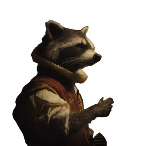 Revolutionary Raccoon Vinyl Car Decal Sticker – Waterproof & UV-Resistant 8"