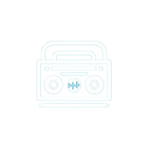 Modern Media Icon Vinyl Car Decal Sticker – Waterproof & UV-Resistant 8"