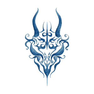 Evil Horned Runic Symbol Vinyl Car Decal Sticker – Waterproof & UV-Resistant 8"