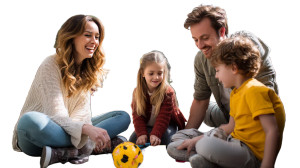 Happy Family Playing V2 Vinyl Car Decal Sticker – Waterproof & UV-Resistant 8"