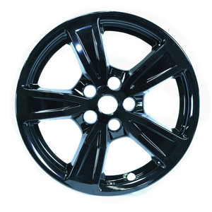 Transform Your 2020-2022 Mustang Wheels | Set Of 4 Wheel Skins | Snap-On Gloss Black ABS Plastic