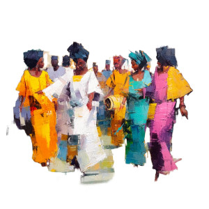 Ngondo Festival Dance Vinyl Car Decal Sticker – Waterproof & UV-Resistant 8"