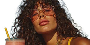 Happy Woman Portrait V3 Vinyl Car Decal Sticker – Waterproof & UV-Resistant 8"