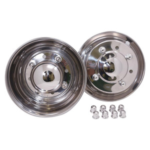 Enhance Your Truck's Style | GMC & Chevrolet 19.5" Wheel Simulators | Polished Stainless Steel Set of 4