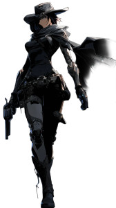 Cyberpunk Cowgirl Gunslinger Vinyl Car Decal Sticker – Waterproof & UV-Resistant 8"