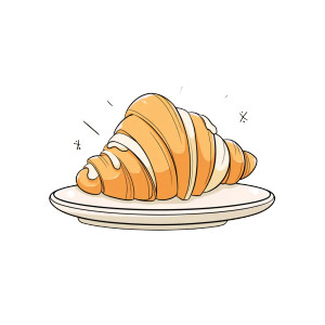 Chibi Croissant Art Vinyl Car Decal Sticker – Waterproof & UV-Resistant 8" Chibi Croissant Art Vinyl Car Decal Sticker – Waterproof & UV-Resistant 8"