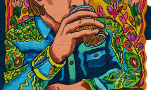 Muminpappan Drinking Vinyl Car Decal Sticker – Waterproof & UV-Resistant 8"