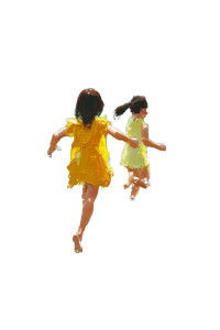 Joyful Seaside Girls Vinyl Car Decal Sticker – Waterproof & UV-Resistant 8"