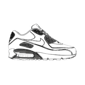 Nike Air 90S Vinyl Car Decal Sticker – Waterproof & UV-Resistant 8"