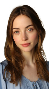 Young Woman Portrait V26 Vinyl Car Decal Sticker – Waterproof & UV-Resistant 8"