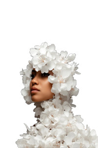 Floral Veiled Woman Vinyl Car Decal Sticker – Waterproof & UV-Resistant 8"