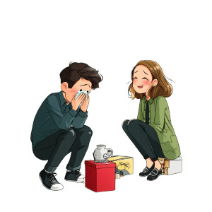 Crying Engineer Boy Vinyl Car Decal Sticker – Waterproof & UV-Resistant 8"