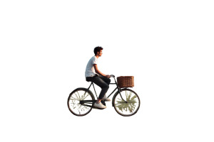 Young Man On Bike Vinyl Car Decal Sticker – Waterproof & UV-Resistant 8" Young Man On Bike Vinyl Car Decal Sticker – Waterproof & UV-Resistant 8"