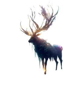 Ghostly Deer Spirit Vinyl Car Decal Sticker – Waterproof & UV-Resistant 8"