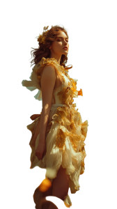 Daffodil Spirit Portrait Vinyl Car Decal Sticker – Waterproof & UV-Resistant 8"