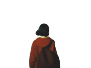 Girl In Red Parka Vinyl Car Decal Sticker – Waterproof & UV-Resistant 8"