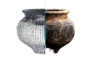 Ancient Digital Fusion Vinyl Car Decal Sticker – Waterproof & UV-Resistant 8"