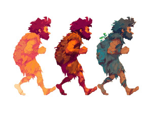 Caveman Sprite Vinyl Car Decal Sticker – Waterproof & UV-Resistant 8"