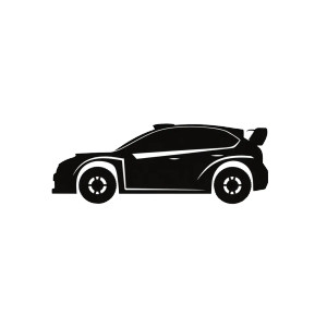 Rally Car Icon Vinyl Car Decal Sticker – Waterproof & UV-Resistant 8"