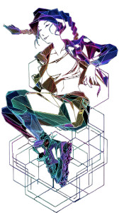 Girl With Braids Vinyl Car Decal Sticker – Waterproof & UV-Resistant 8"