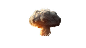 Nuclear Explosion V4 Vinyl Car Decal Sticker – Waterproof & UV-Resistant 8"
