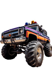 Monster Truck V3 Vinyl Car Decal Sticker – Waterproof & UV-Resistant 8"