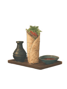 Arabic Shawarma Art Vinyl Car Decal Sticker – Waterproof & UV-Resistant 8"