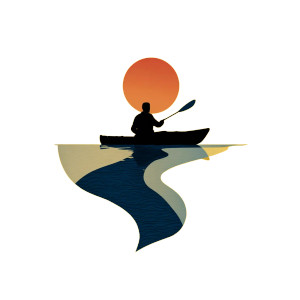 Kayaking Pictogram V2 Vinyl Car Decal Sticker – Waterproof & UV-Resistant 8"