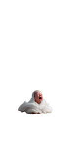 Crying Baby Earthquake Vinyl Car Decal Sticker – Waterproof & UV-Resistant 8"