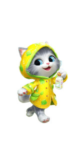 Cheerful Kitten In Raincoat Vinyl Car Decal Sticker – Waterproof & UV-Resistant 8" Cheerful Kitten In Raincoat Vinyl Car Decal Sticker – Waterproof & UV-Resistant 8"