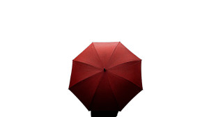 Red Umbrella Rain Vinyl Car Decal Sticker – Waterproof & UV-Resistant 8"