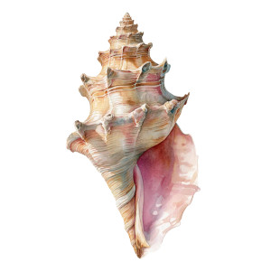 Spiral Conch Shell Vinyl Car Decal Sticker – Waterproof & UV-Resistant 8"