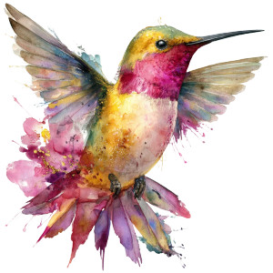 Vibrant Hummingbird Painting Vinyl Car Decal Sticker – Waterproof & UV-Resistant 8" Vibrant Hummingbird Painting Vinyl Car Decal Sticker – Waterproof & UV-Resistant 8"