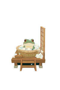 Cute Frog Bath Vinyl Car Decal Sticker – Waterproof & UV-Resistant 8"